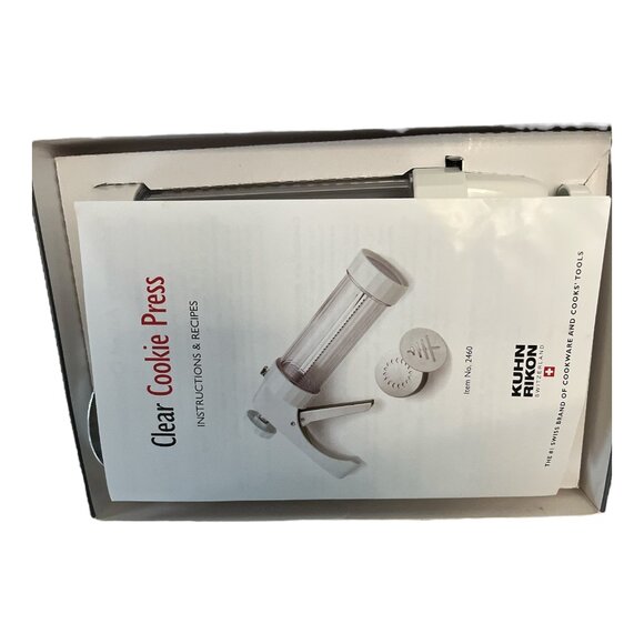 Kuhn Rikon Clear Cookie Press – 14 Disks – Model 2460 – Original Box & Instructi - Picture 5 of 5